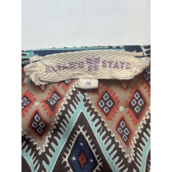 Altar'd State Vintage Boho Dress, Geometric Print, Lace Trim, Women's Small - Picture 7 of 7